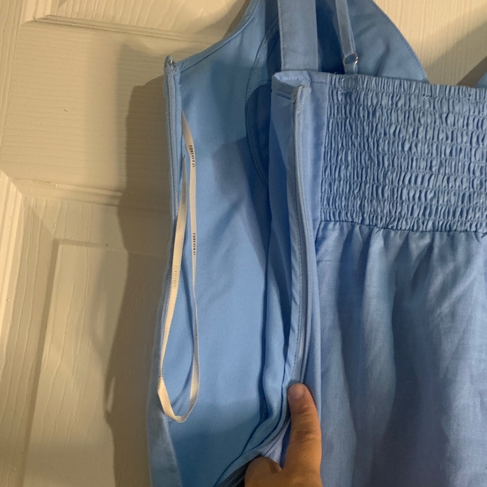 Forever 21 Sky Blue Tie-Front Dress - Picture 8 of 9